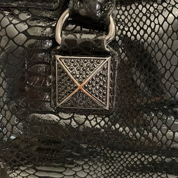 Michael Kors Black Python Hamilton Bag - Picture 3 of 6